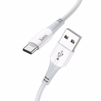 Kabelis USB A uz USB C Hoco 3A 1 m X70 balts