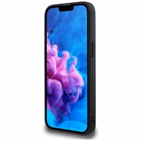 DKNY ādas rūtainais mono raksts Magnētiskais iPhone 16e viedtālruņa apvalks - melns