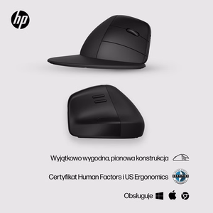 HP Wireless Mouse 920 Ergo Vertical melns