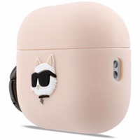 Karl Lagerfeld Silicone Chaupette Head 3D macins AirPods Pro 3 - roza