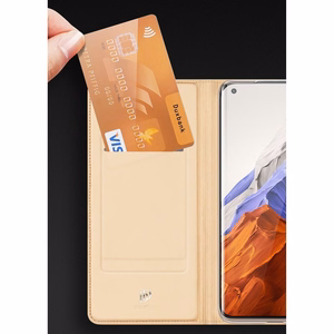 DUX DUCIS Skin Pro grāmatas tipa apvalks Xiaomi Mi 11 Pro zils