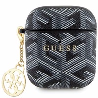 Guess GUA2PGCE4CK AirPods 1/2 apvalks – melns GCube Charm