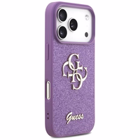 Guess Fiksēts Mirdzošs Liels 4G viedtālruņa apvalks iPhone 17 Pro - violeta