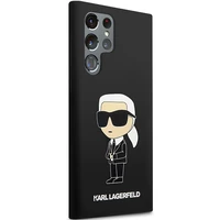 Karl Lagerfeld Silikona Ikonik viedtālruņa apvalks Samsung Galaxy S24 Ultra - melns