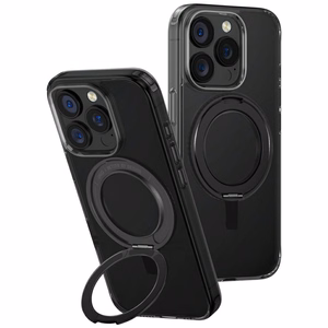 Uniq Swivix 360 rotējošs statīvs viedtālruņa apvalks iPhone 16 Pro - melns