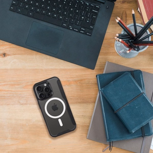 SMART MAG grāmatas tipa viedtālruņa apvalks, saderīgs ar MagSafe, IPHONE 16 Plus, melns