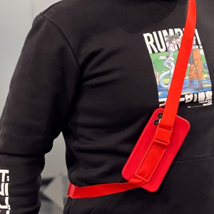 Rope чехол гелевый чехол с цепочкой-ремешком для сумки iPhone 13 Pro розовый