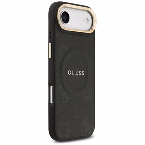 Guess Peony Hot Stamp MagSafe viedtālruņa apvalks iPhone Air – melns