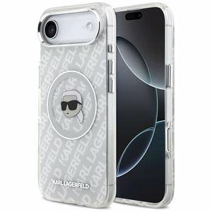 Karl Lagerfeld IML Karl Head Logo Magnētiskais iPhone Air apvalks - pelēks
