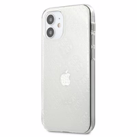Guess GUHCP12S3D4GTR iPhone 12 mini 5.4" caurspīdīgs cietais apvalks 4G 3D raksta kolekcija