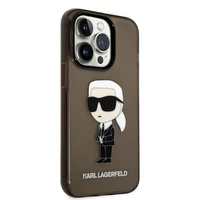 Karl Lagerfeld KLHCP14LHNIKTCK iPhone 14 Pro 6.1" melns/melns cietais apvalks Ikonik Karl Lagerfeld