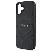 Guess Saffiano Peonija Klasiskais Logotips Magnētiskais Viedtālruņa apvalks iPhone 16 - melns