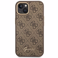 Guess GUHCP14MHG4SHW iPhone 14 Plus 6.7 "brūns/brūns cietais apvalks 4G Vintage Gold Logo