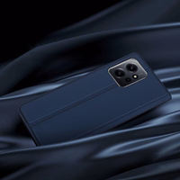 Dux Ducis Skin Pro viedtālruņa apvalks Xiaomi Redmi Note 12 Flip karšu maciņš statīvs zila