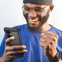 Carbon viedtālruņa apvalks OnePlus Nord CE 3 elastīgs silikona oglekļa apvalks melns