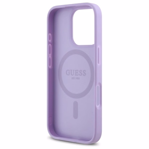 Guess Saffiano Magnētiskais viedtālruņa apvalks iPhone 16 Pro Max - violets
