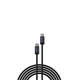 Devia kabelis Gracious EC646 PD USB-C - USB-C 1,0 m 60W 3A melns