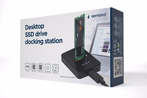 Gembird DD-U3M2 diska dokstacija USB 3.2 Gen 1 (3.1 Gen 1) Type-C melns