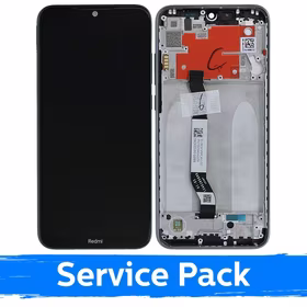 LCD Displejs Saderīgs ar Xiaomi Redmi Note 8T Ar Frame / Moonshadow Pelēks / (Service Pack)