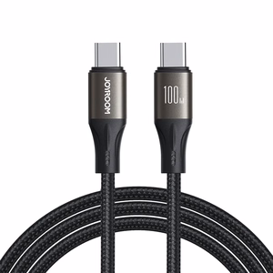 Joyroom Light-Speed sērijas S-A25 USB-C / USB-C 100W 1.2m kabelis - melns