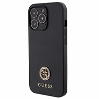 Guess Strass Metal Logo viedtālruņa apvalks iPhone 13 Pro 6.1" - melna