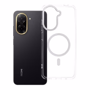 Maciņš Xiaomi Redmi A5 Frame Clear Hybrid Mag Cover saderīgs ar MagSafe caurspīdīgs