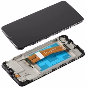 LCD ekrāns Samsung A035G (A03 2022) ar skārienjutīgo ekrānu un rāmi melns oriģināls