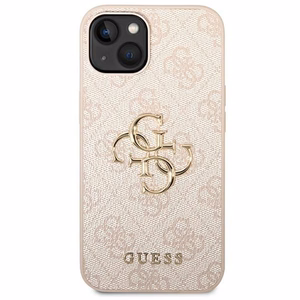 GUESS apvalks IPHONE 13 / 14 / 15 GUHCP14S4GMGPI (4G liels metāla logotips) rozā