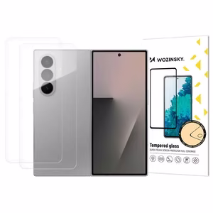 Wozinsky TPU pilna korpusa aizsargstikls Samsung Galaxy Z Fold 7, komplekts 2 gab.