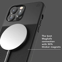 ATOM STUDIOS maciņš SPLIT WOOD FIBRE MAGSAFE IPHONE 13 PRO MAX melns