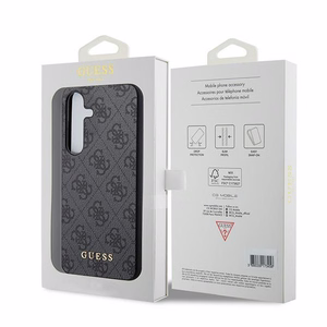 Чехол Guess 4G Metal Gold Logo для Samsung Galaxy S24 - чёрный