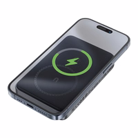 Magnētiskais portatīvais lādētājs Acefast M10 2x USB-C PD 30W ar 15W bezvadu uzlādi un USB-C kabeli (melns)