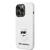 Karl Lagerfeld KLHCP14LSNCHBCH iPhone 14 Pro 6.1" cietais apvalks balts/balts Silikona Choupette