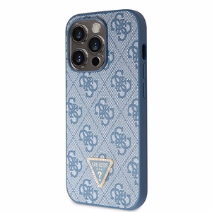 Guess GUHCP14XP4TDSCPB iPhone 14 Pro Max 6.7" zils/zils cietais apvalks Crossbody 4G Metal Logo