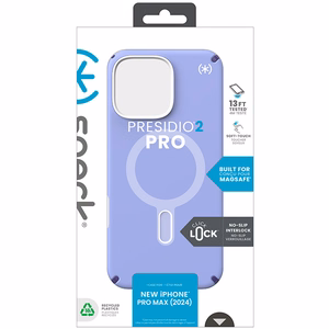 Speck Presidio2 Pro vāciņš ar MagSafe un ClickLock iPhone 16 Pro Max tālrunim, Future Lavender/Cassis Purple
