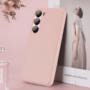 Dux Ducis Grit viedtālruņa apvalks Samsung Galaxy S23+ elegants apvalks no mākslīgās ādas rozā