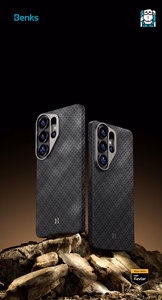 Benks Magnetic Armor Air Armor Grid Kevlar Maciņš Metal Frame 600D (E048) for Samsung Galaxy S26 melns