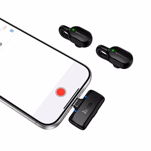 Bezvadu piespraužamais mikrofons Hoco L27, USB C, melns
