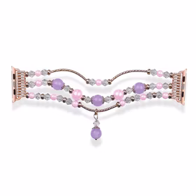 Aproces cilpa Apple Watch 42/44/45 dizains 4 zelta-violeta