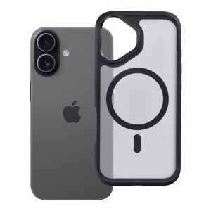 Maciņš iPhone 17 Forcell F-Protect Smoke Hybrid Premium saderīgs ar MagSafe melns