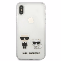 Karl Lagerfeld Karl & Choupette iPhone Xs Max viedtālruņa apvalks - caurspīdīgs
