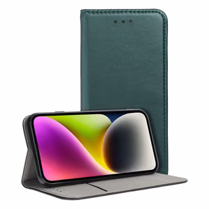Flip case for iPhone 15 Plus Smart Magneto dark green