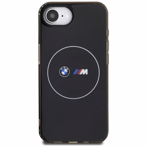 BMW IML Metāla baltais aplis MagSafe iPhone 16e apvalks - melns