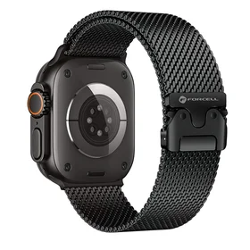 FORCELL F-DESIGN FA11 nerūsējošā tērauda siksniņa APPLE pulkstenim 38 / 40 / 41 mm melna