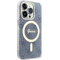 Guess IML 4G MagSafe viedtālruņa apvalks iPhone 15 Pro Max - zils