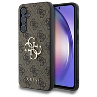 Guess 4G Big Metal Logo viedtālruņa apvalks Samsung Galaxy A55 - brūns