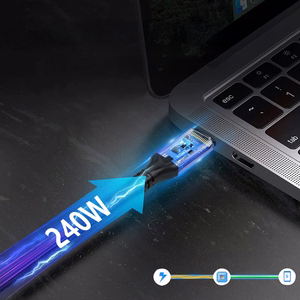 Wozinsky WPS-UY42S USB-C Thunderbolt 4 kabelis 240W 2m 4K - melns