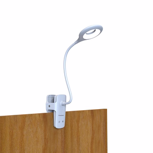 Mini Wozinsky bezvadu LED lasīšanas lampa ar klipsi + USB-C kabelis - Balta