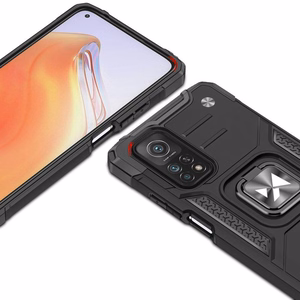 Wozinsky gredzena bruņu hibrīda apvalks + magnētiskais turētājs Mi Poco M4 Pro 5G / Redmi Note 11 5G (China) / Redmi Note 11T 5G / Redmi Note 11S 5G melns