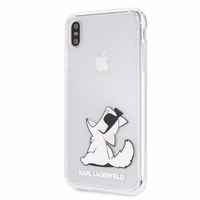 Karl Lagerfeld Choupette Fun iPhone Xs Max viedtālruņa apvalks - caurspīdīgs